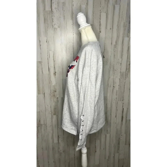 NWT Women's Large NHL Washington Capitals Long-Sleeve Sweatshirt Heather Gray - Picture 3 of 5